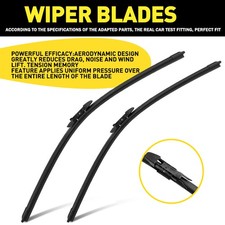 Front Windscreen 24" + 23" Flat Aero Wiper Blades for BMW E60 E61 E63 E64 03-10