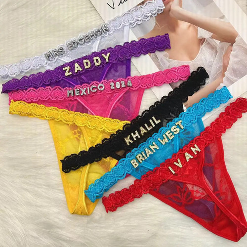 Customized thongs with name - customized,