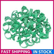 Bird Leg Rings 50pcs Numbered Chicken Bands Green for Bantam Finch & Quail