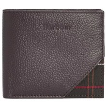 J Barbour & Sons Tarbert Leather Bi-Fold Wallet Chocolate Brown New in Box