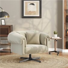 Modern Swivel Accent Chair Modern Velvet Armchair with Pillow for Living Room
