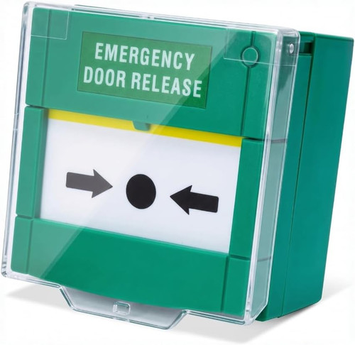 Emergency door release green - emergency,