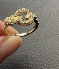 genuine swarovski knot ring