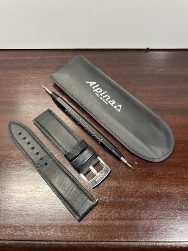 Alpina 22mm leather watch - leather,