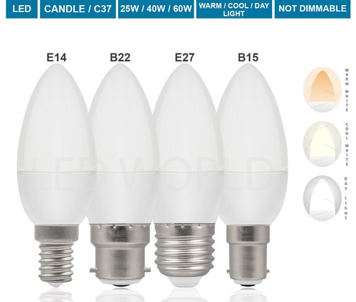 Led candle light bulbs - candle, screw