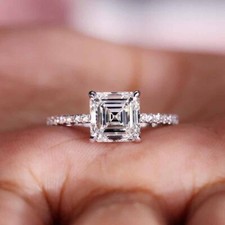 2.82TCW Asscher Moissanite
