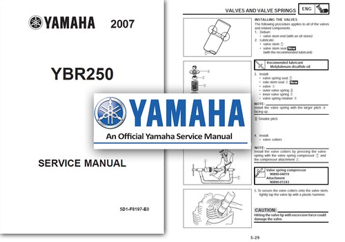 Yamaha ybr250 service workshop - service,