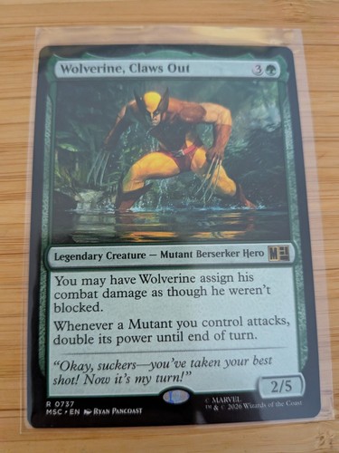 Mtg wolverine claws out 0737 - mtg,