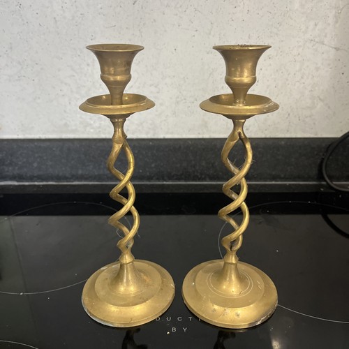 Vintage brass candlesticks - vintage,
