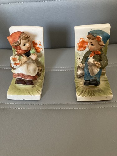 Vintage book ends boy - book, &