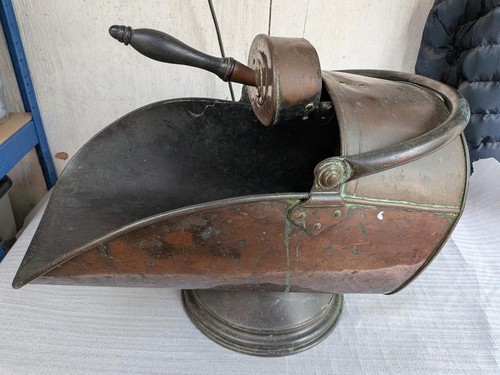 Large antique copper coal - antique,