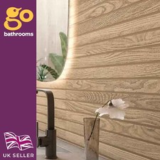 Wood Panelling Varnished Wood Effect HD Wood Spa Ceramic Wall Tile 33x100cm Box