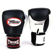 Twins Special Leather Muay Thai Boxing Gloves BGVLA2-2T Air Flow Black Red White