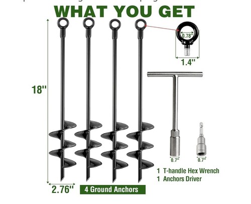 Heavy duty ground - heavy, anchors