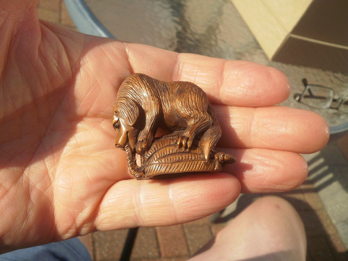 Hand carved wood - hand,