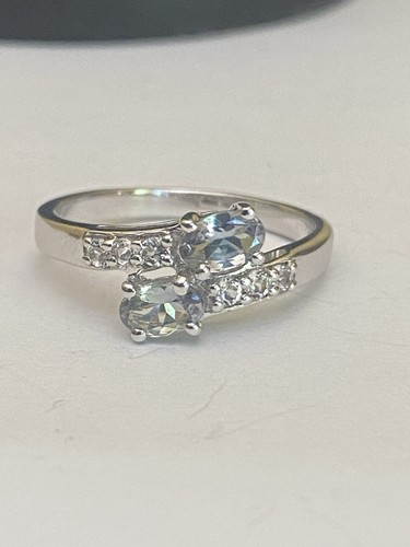 Sterling silver aquamarine and - sterling,