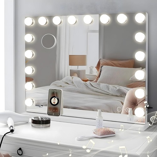 Large hollywood vanity - vanity, mirror
