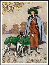 GREYHOUND ELEGANT LADY & DOGS