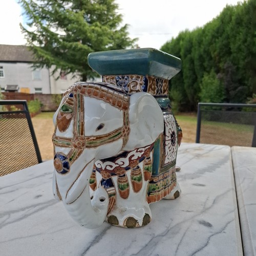 Elephant plant stand ceramic - stand,