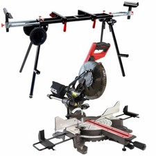 Mitre Saw 10" Compound Sliding 2000W Double Bevel Cut Laser Blade + Wheel Stand