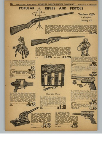 1948 paper toy cap guns - 1948,