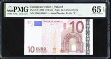 RARE GEM UNC 10 Euro Ireland K001A1 2002 Duisenberg Pick 2t PMG 65 EPQ