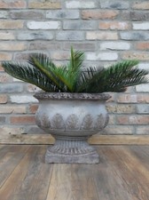 Stone Grey Fluted Urn Planter