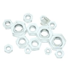 TRANSPARENT HEX NUTS PC NYLON