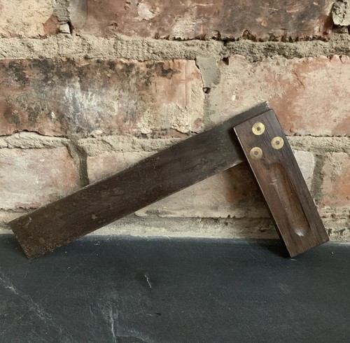 Vintage wood brass tri - vintage, &