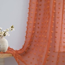 Burnt Orange Sheer Curtains 84