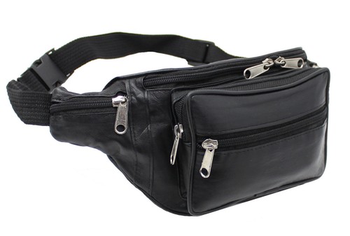 Real leather zipped - zipped, secure