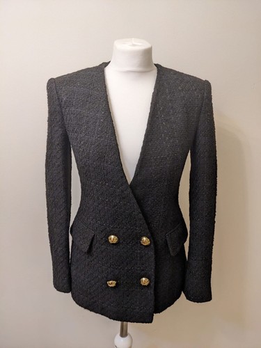 Zara black tweed textured - zara,