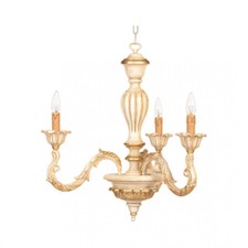 Chandelier Classic Wooden Pickled Gold A 3 Lights Holder 711/3