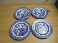 Set of 4 Churchill Blue Willow