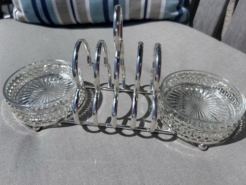 Silver plated toast rack - plated,