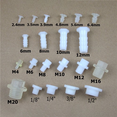 Plastic tube stopper threaded - plastic,