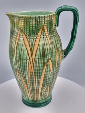 Royal Cauldon rare reeds on green tubelined body jug 24cm high mod 554