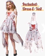 Women's Zombie Bride Costume