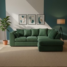 Corner Jumbo Cord 4 Seater