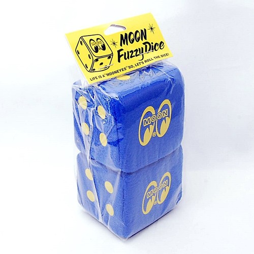 Moon fuzzy dice royal - moon,
