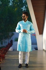 Men Kurta Set Kurta Pyjama Indian Suits Wedding Party Pakistani Groom Sherwani