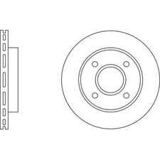 2x Brake Discs Vented For Ford
