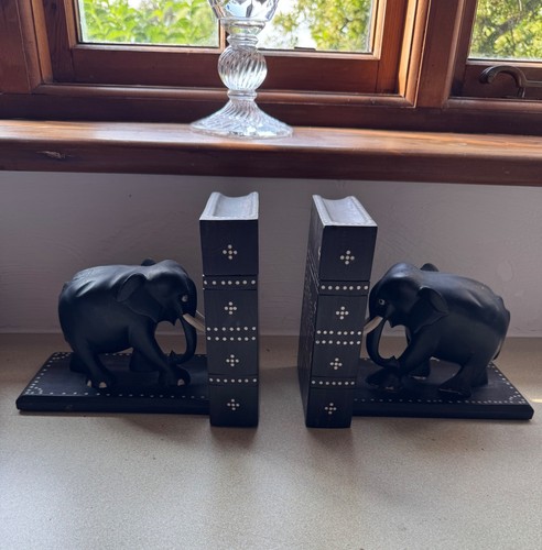 Vintage carved solid pair - solid,