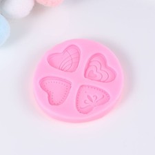  Silicone Lace Design Heart Mold DIY Fondant Chocolate Jelly Mould Cake