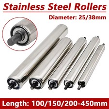 Dia 25/38mm Heavy-Duty Stainless Steel Conveyor Metal Rollers Length 100mm-450mm