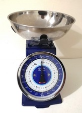 Typhoon Vintage Design Mechanical Kitchen Scale Blue 4kg Metric & Imperial