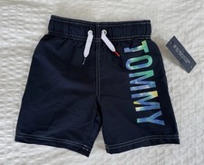 Tommy Hilfiger Boys Swim Trunks Navy Blazer UV Protection 50+ UPF Size 4-7