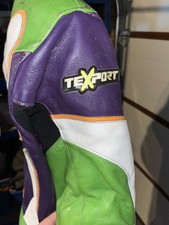 Green and purple race leathers size 52 with armour