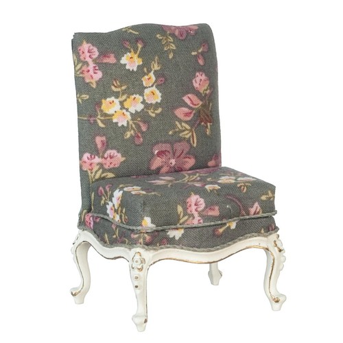 Dolls house slipper chair grey - slipper,