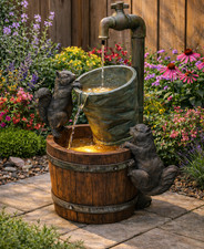 Solar Squirrel Water Feature